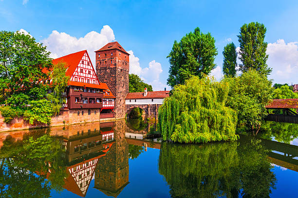 old town in nürnberg, deutschland - nürnberg stock-fotos und bilder