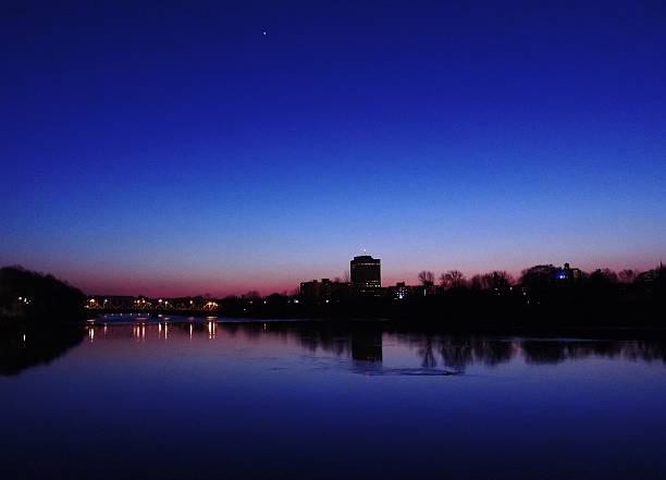 It was a beautiful display of colors with one lone star.