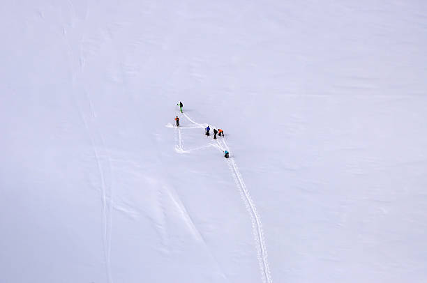 istock Skiers on the glacier in Alps 486190996