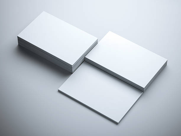 istock Three stacks of blank business cards 486193488