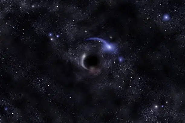 Blackhole in colorful fantastic space,