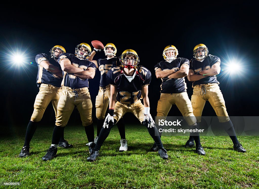 American-football-Spieler. - Lizenzfrei Football-Mannschaft Stock-Foto