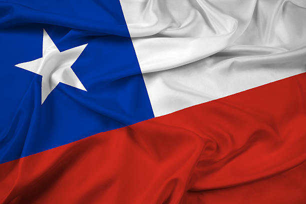 A bandeira do Chile - fotografia de stock