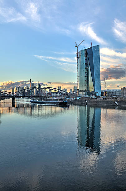istock Frankfurt Barge & Deutschherrnbruecke 486201175