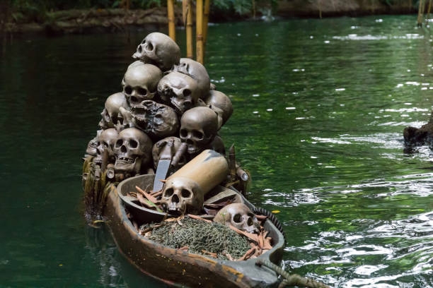 Skulls Skulls on water pool at the crook stock pictures, royalty-free photos & images