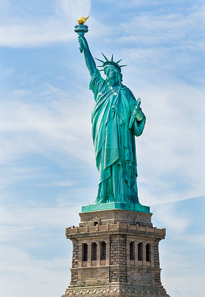 istock Statue of Liberty with Blue Sky Background 486202254