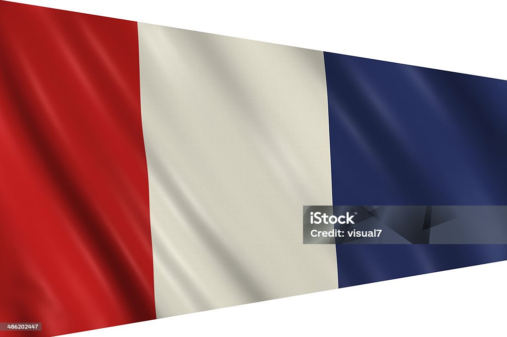 Nautical Signal Flag - Number 3 Nautical Signal Flag -Number 3 - waving with highly detailed textile texture pattern Colors Stock Photo