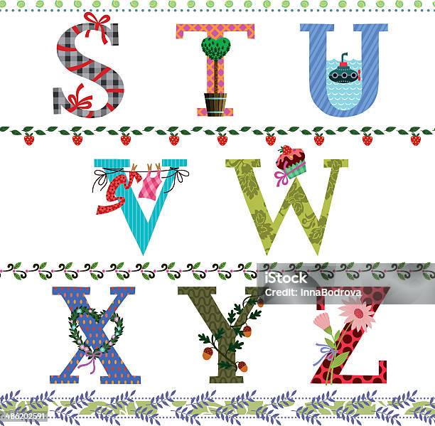 Letters Of The Alphabet From S To Z Stock Illustration - Download Image Now - Acorn, Alphabet, Alphabetical Order