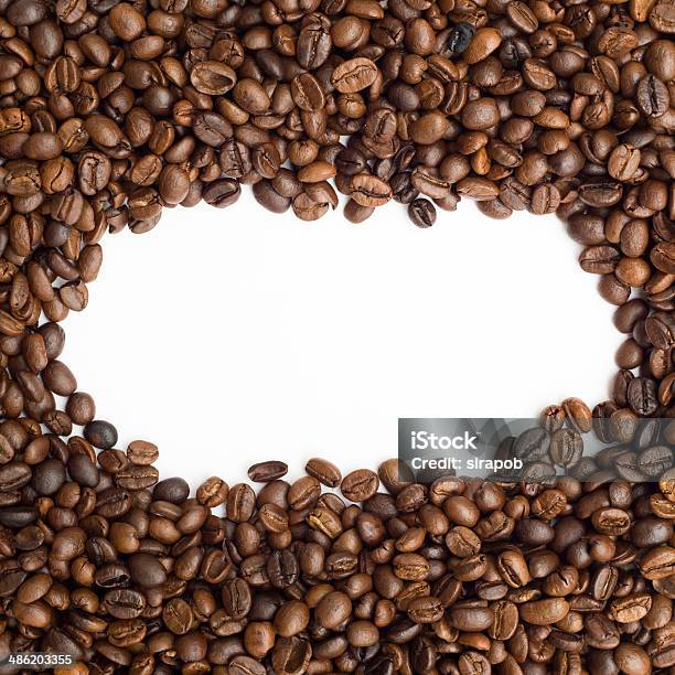 Shape Of Empty Space Made By Texture Of Coffee Beans Stock Photo - Download Image Now