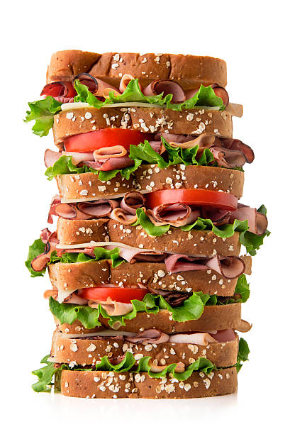 sandich - sandwich turkey cold cuts snack foto e immagini stock