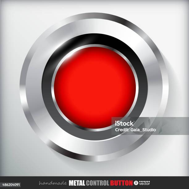 Circle Metal Record Button — стоковая векторная графика и другие изображения на тему Веб-страница - Веб-страница, Векторная графика, Графический интерфейс пользователя