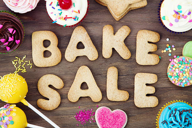 Bake sale cookies stock photo