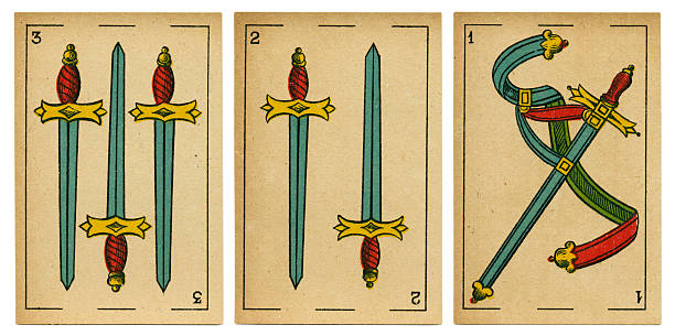 istock Espadas one two three Spanish playing card baraja 19th century 486211024