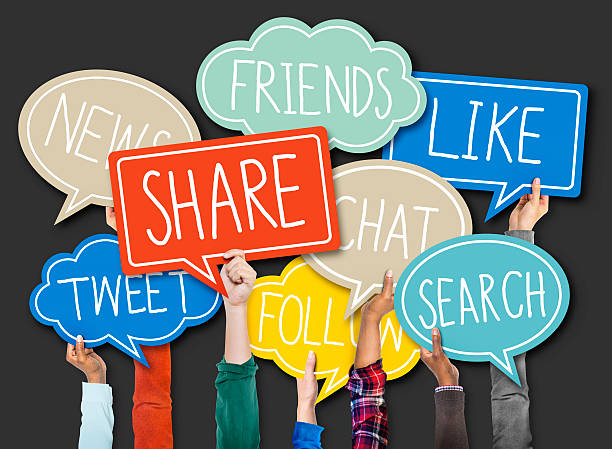 istock Group of Hands Holding Speech Bubble with Social Issue Concepts 486225542