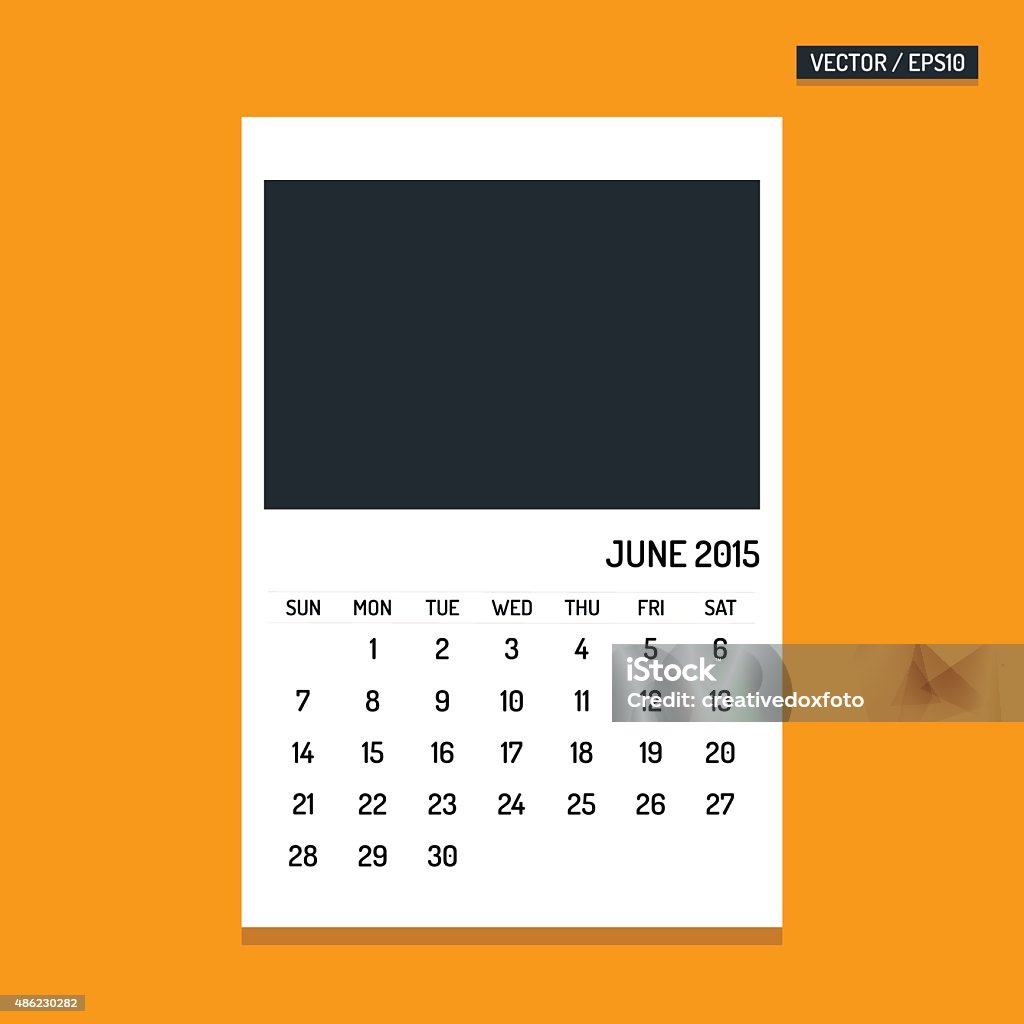 June 2015 June 2015 Calendar Vector Stock Illustration - Download Image Now ...