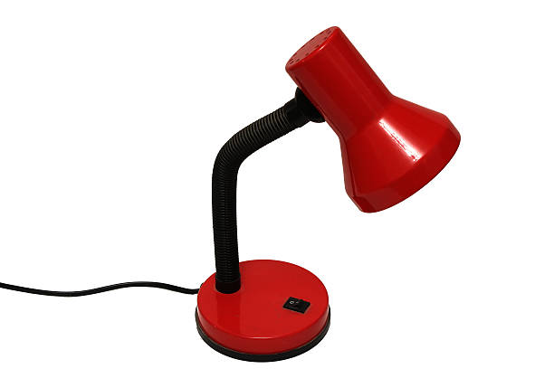 istock The red lamp on white background 486230958