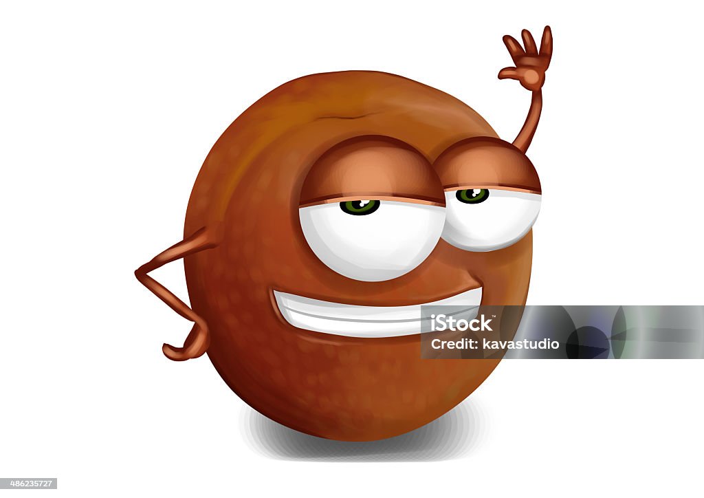 Cool Purple Brown Pluot Cartoon Character With Sly Eyes Smiling Stock Photo  - Download Image Now - iStock