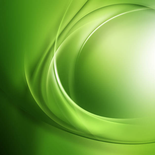 istock Abstract graphic of green curved lines 486236293
