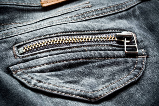 istock Gray Jean Zipper Pocket 486237007