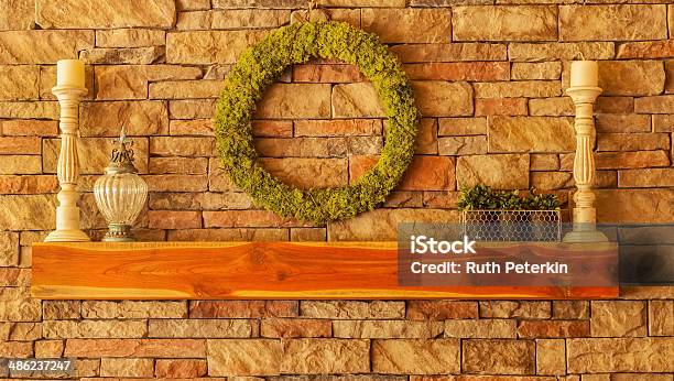 Fireplace Stock Photo - Download Image Now - Mantelpiece, Fireplace, Wood - Material