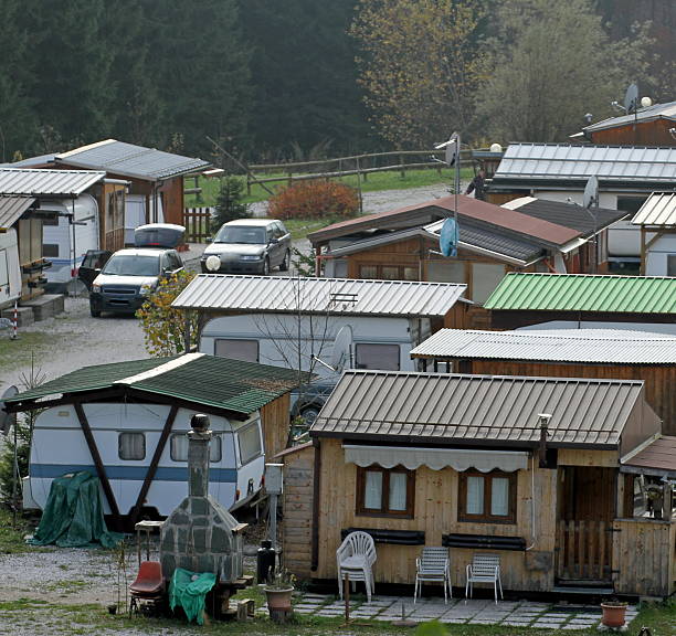 BIG Gypsies gypsy camp on the outskirts of the city