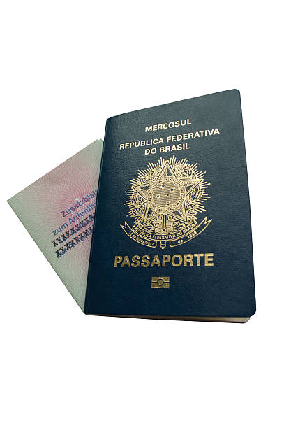 istock Brazilian Passport and German Visa for Student 486238133