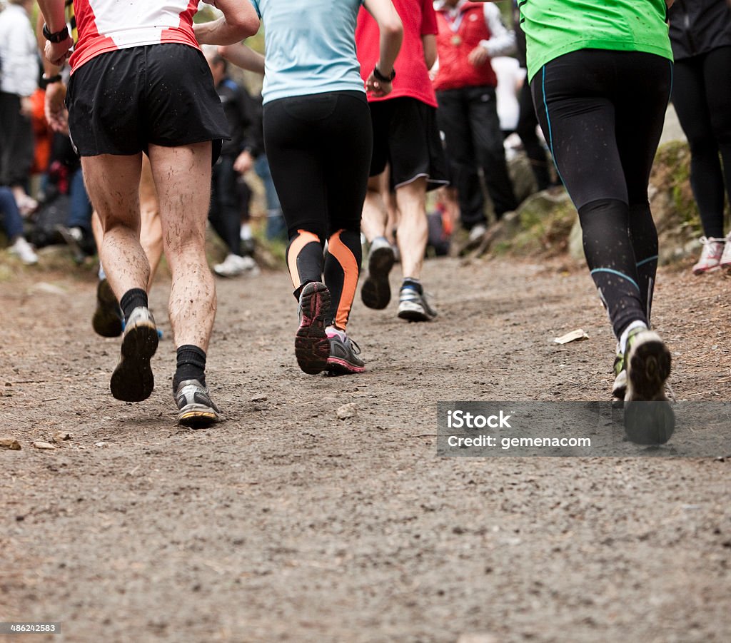 Foot Race Runners in a Foot Race Achievement Stock Photo