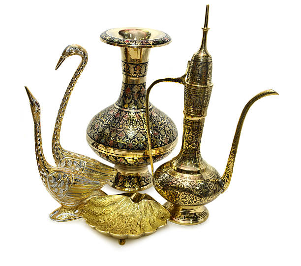 istock Still life with Indian metall craft objects 486252560