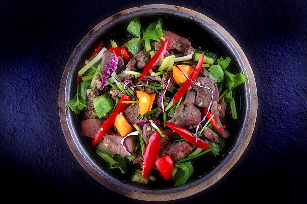 istock Thai Food - Stir fried Pork liver with goat pepper 486253636