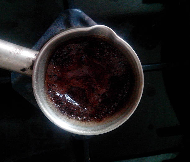 istock Natural coffee in the turk. 486253918