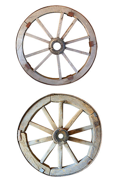 istock two old wooden grunge wagon 486258356