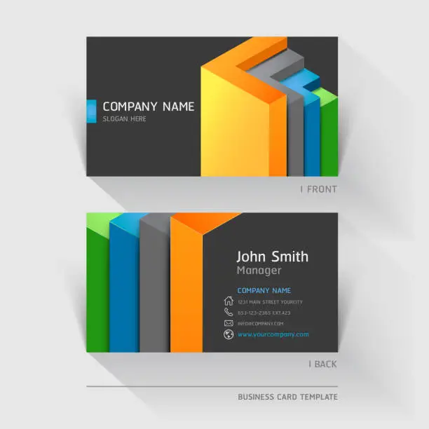 Vector illustration of Business card abstract background.