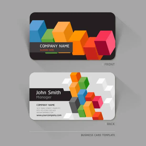 Vector illustration of Business card abstract background.