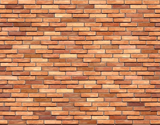 mur z cegły bez szwu tła. - rough backgrounds close up color image stock illustrations