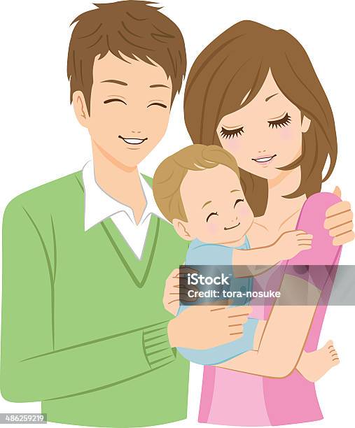 Parents And Baby Stock Illustration - Download Image Now - Adoption, Adult, Asian and Indian Ethnicities