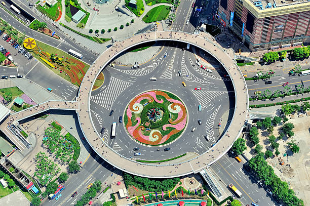 istock Shanghai street aerial view 486260821