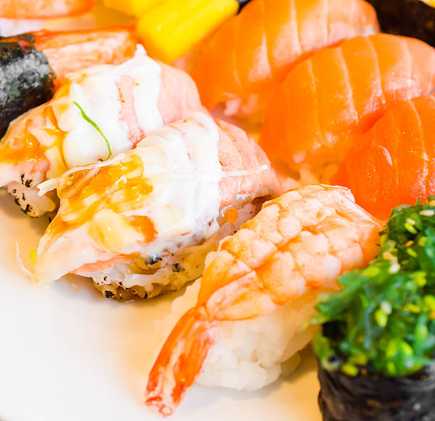 istock Sushi japanese food in plate 486261205