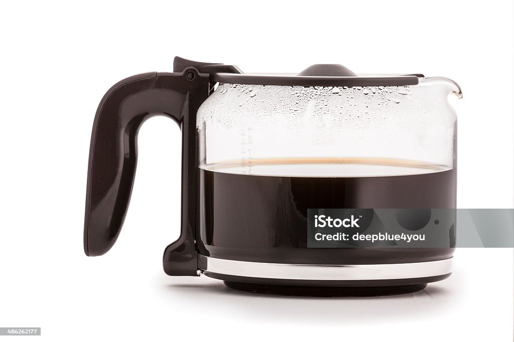 Glass Coffee Carafe Isolated With Hot Coffee Stock Photo - Download Image  Now - Coffee Pot, White Background, Carafe - iStock