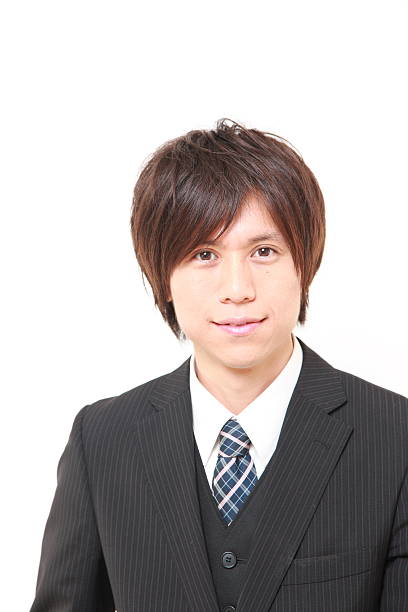Japanese businessman smiles