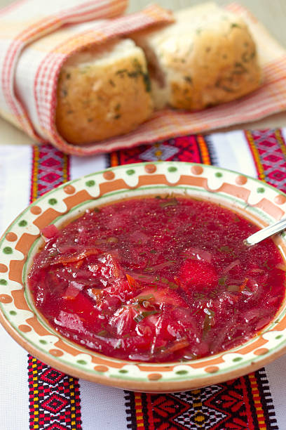 istock Traditional Ukrainian soup - red borsch 486263951