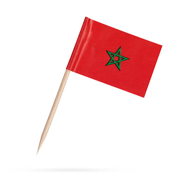istock Miniature Flag Morocco. Isolated Moroccan flag on white backgrou 486264208