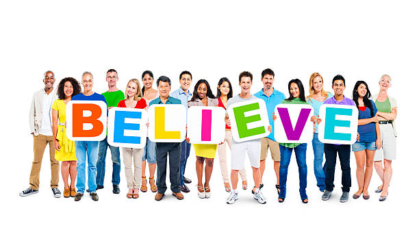 istock Multi-Ethnic Group Of People Holding 7 Letters Of Placards Formi 486264737