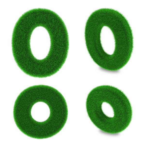 istock Letter O made of grass 486265555
