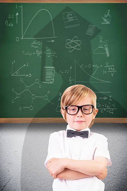 istock Composite image of cute pupil looking at camera 486273920