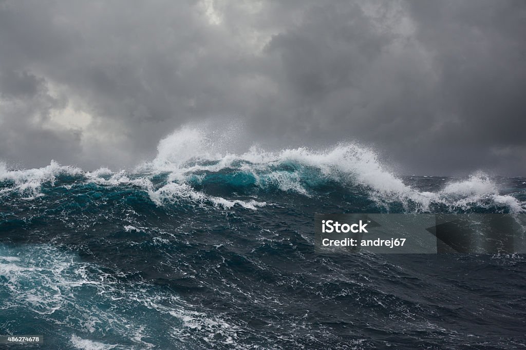 ocean wave during storm ocean wave during storm in the atlantic ocean Sea Stock Photo