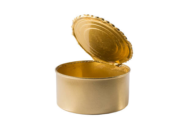istock opened empty can of yellow color 486275266