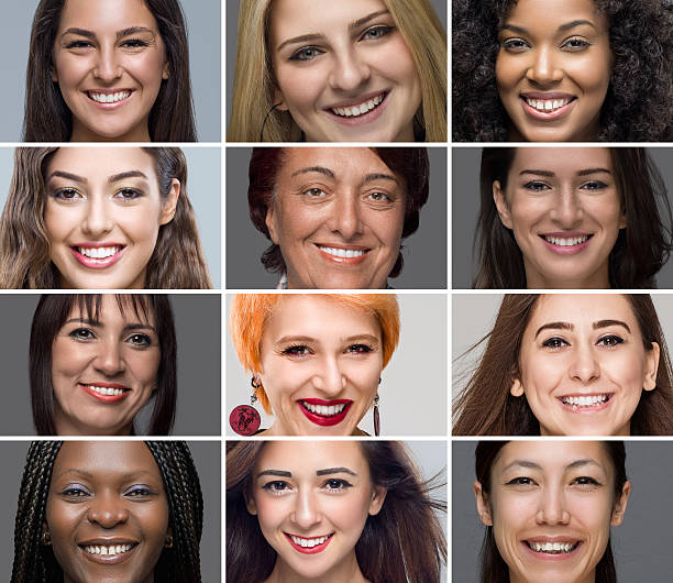 istock Multiple image of different women portraits 486280406