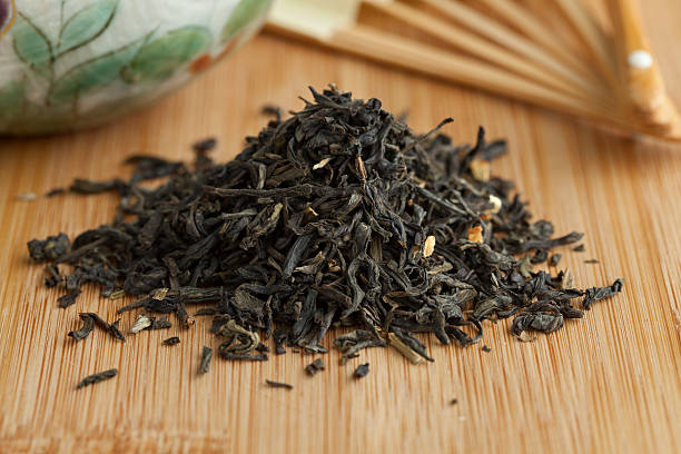 istock Heap of dried green tea 486283874