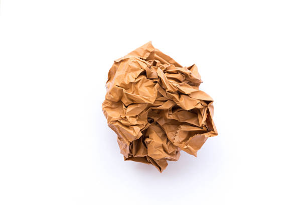 crumpled paper ball stock photo