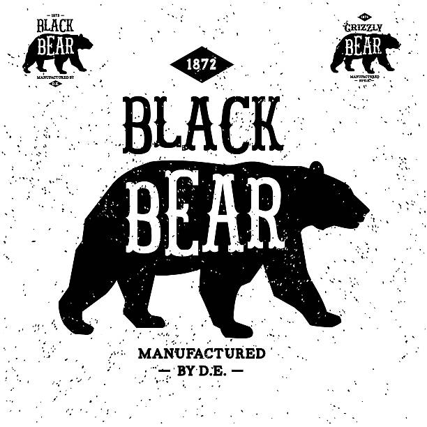 vintage label bear ( T-Shirt Print )
